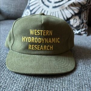 Western Hydrodynamic Research Green Cap with yellow/Gold Embroidery